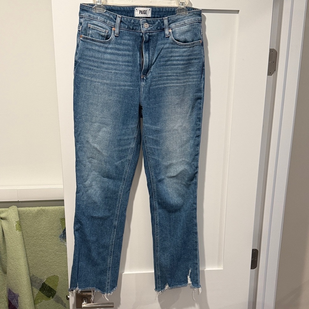 PAIGE Blue Straight Leg Jeans